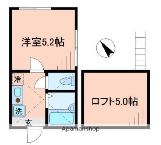 シェモア杉田(1K/1階)の間取り写真