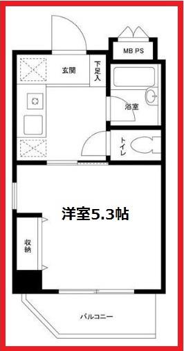 ハートランド(1K/5階)の間取り写真