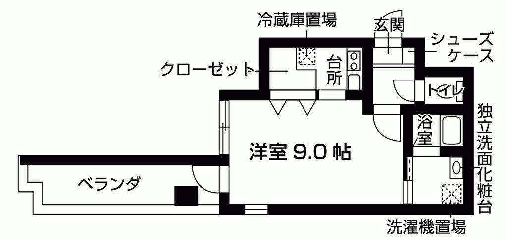 CASA DE ISSA(1K/5階)の間取り写真
