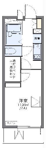 レオパレスリモーネIV(1K/3階)の間取り写真