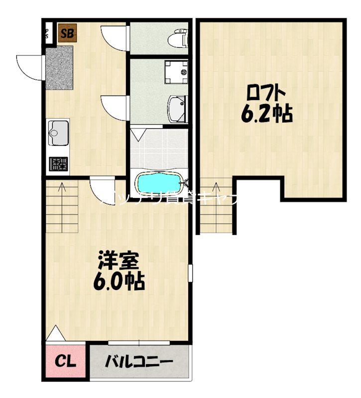 URBAN-VITA光丘町(1K/2階)の間取り写真