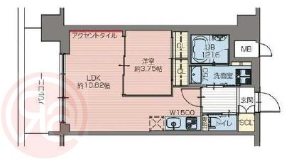 プレジオ難波(1LDK/10階)の間取り写真