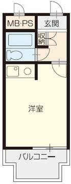 エバーグリーンNISHIMACHI.PLAZA(ワンルーム/9階)の間取り写真