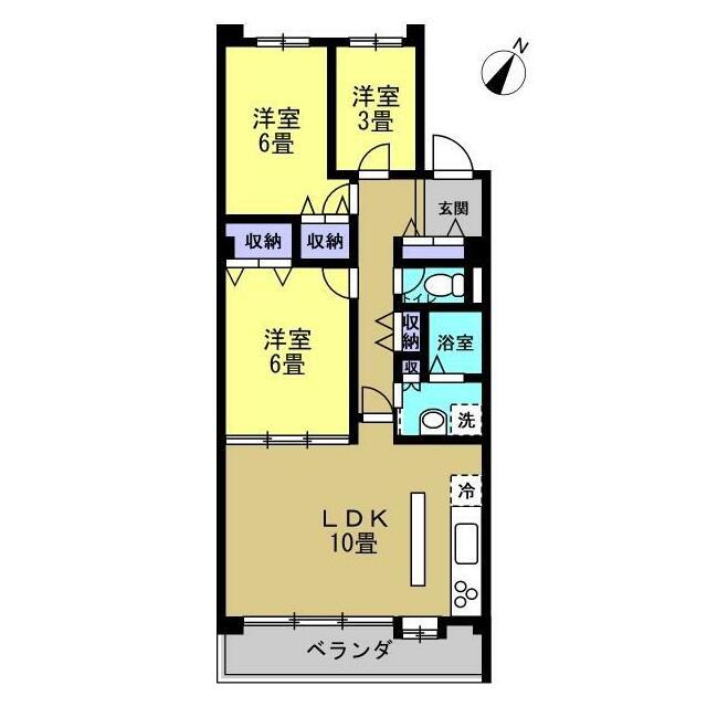 リアライズ柏II(3LDK/8階)の間取り写真