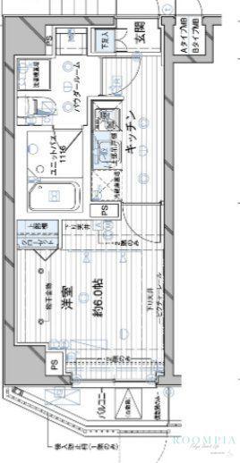 メインステージ大森北II(1K/7階)の間取り写真