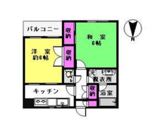 ラ・メゾン2(2K/2階)の間取り写真