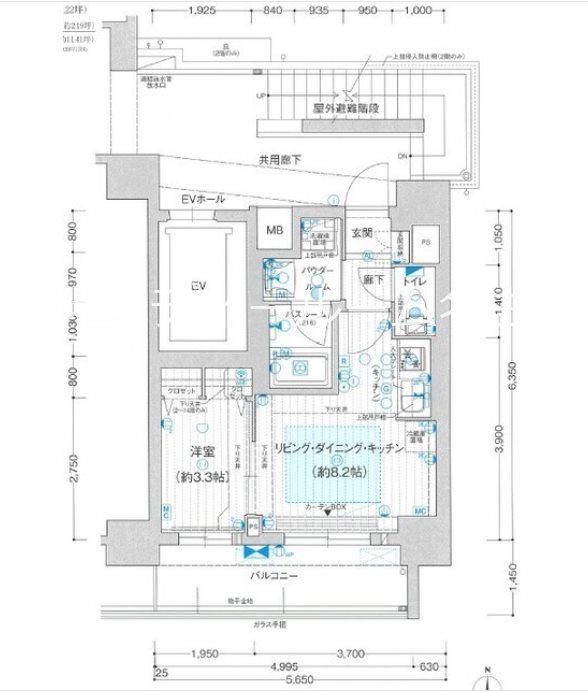 プレサンスレイズ金山アクス(1LDK/12階)の間取り写真