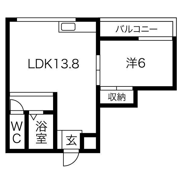 メゾン・ドゥ・メール東湊(2DK/4階)の間取り写真
