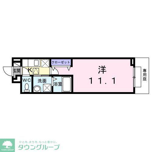 カーサ ソラティオ(1K/1階)の間取り写真