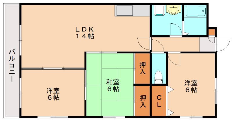 ライフステージY&M(3LDK/4階)の間取り写真