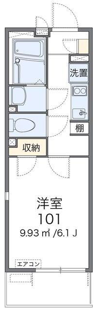 レオネクストシャトーブランカ(1K/2階)の間取り写真