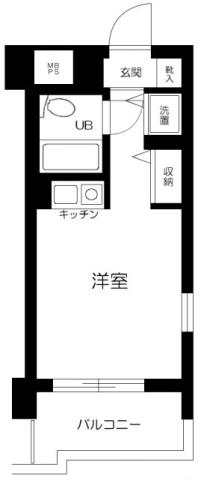 日神パレス平和島(ワンルーム/8階)の間取り写真