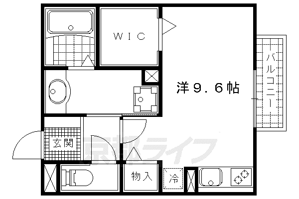 シャルマントリシティIII(ワンルーム/2階)の間取り写真