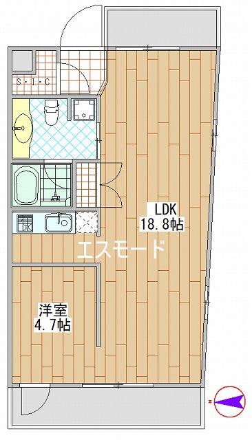 ザ・パームス三田(1LDK/3階)の間取り写真
