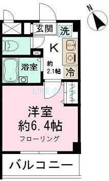 ミリアビタNO5(1K/7階)の間取り写真
