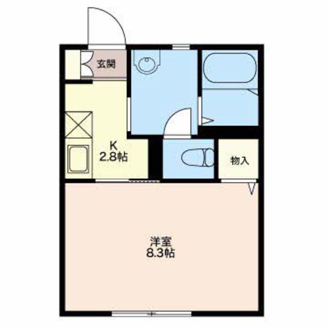 アーバンハイツII(1K/2階)の間取り写真