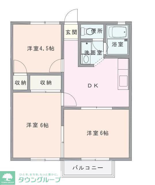 サンコーポ小島(3DK/2階)の間取り写真