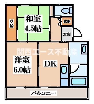 ビレッジハウスすさみ(2DK/1階)の間取り写真