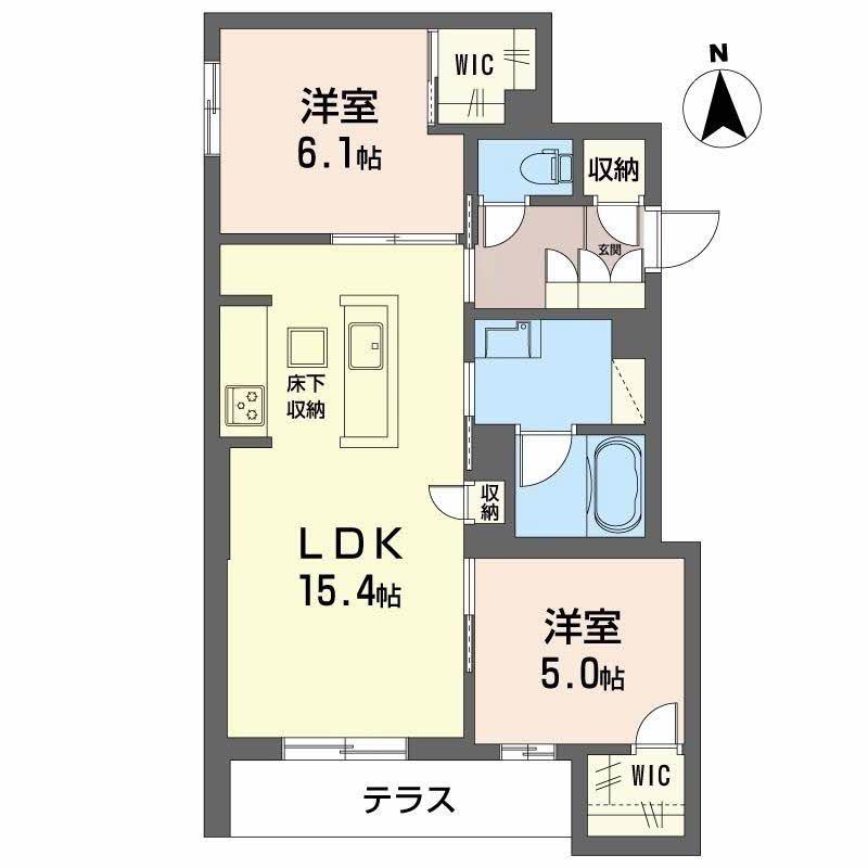 シャーメゾン エスペランサ都島II(2LDK/1階)の間取り写真