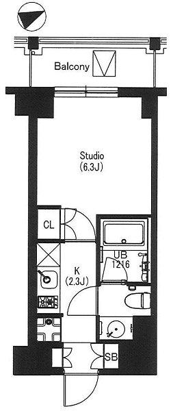 エスティメゾン中野(1K/4階)の間取り写真