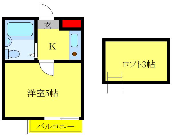 ブライズVII(ワンルーム/1階)の間取り写真