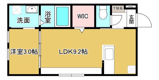 INTEGRAL AMALFI I(1LDK/1階)の間取り写真