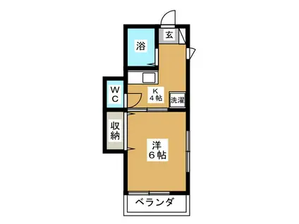 第二浜田ビル(1K/2階)の間取り写真