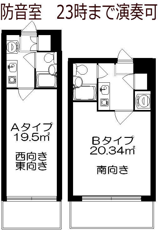 ザマムジークハウス(1K/2階)の間取り写真