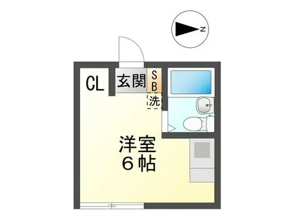 太平コーポ庄野(ワンルーム/2階)の間取り写真