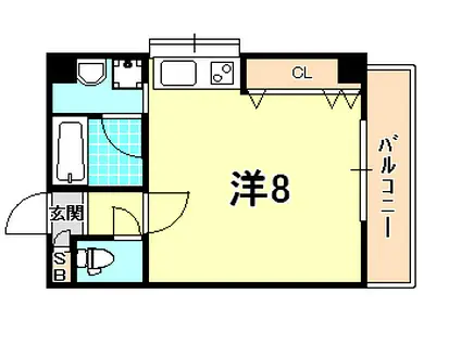 メゾン須磨2000(ワンルーム/3階)の間取り写真