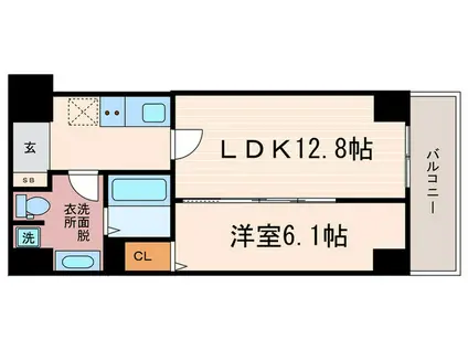 アート四条堀川(1LDK/3階)の間取り写真