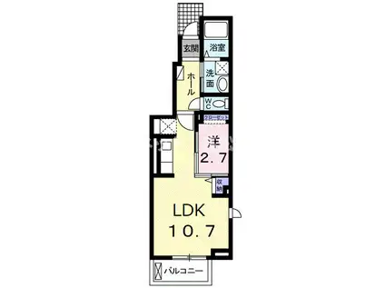 グランデ-メゾンII(1LDK/1階)の間取り写真