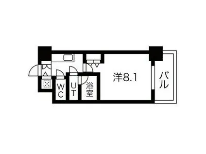 スプランディット高井田(1K/11階)の間取り写真