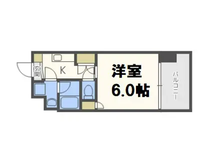PRIMAVERA NISHISHINSAIBASHI(1K/1階)の間取り写真