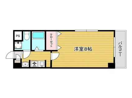 MOKUMOKU(1K/3階)の間取り写真