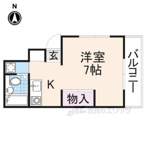 サンレイディアンスOKUDA(1K/3階)の間取り写真