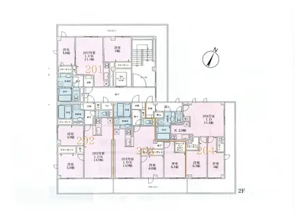 GRANDMERE YOKOHAMA(2LDK/2階)の間取り写真