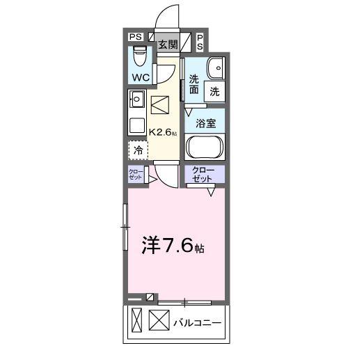 メゾン・アムール(1K/1階)の間取り写真