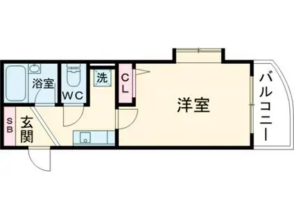 エスリード三宮フラワーロード(1K/9階)の間取り写真