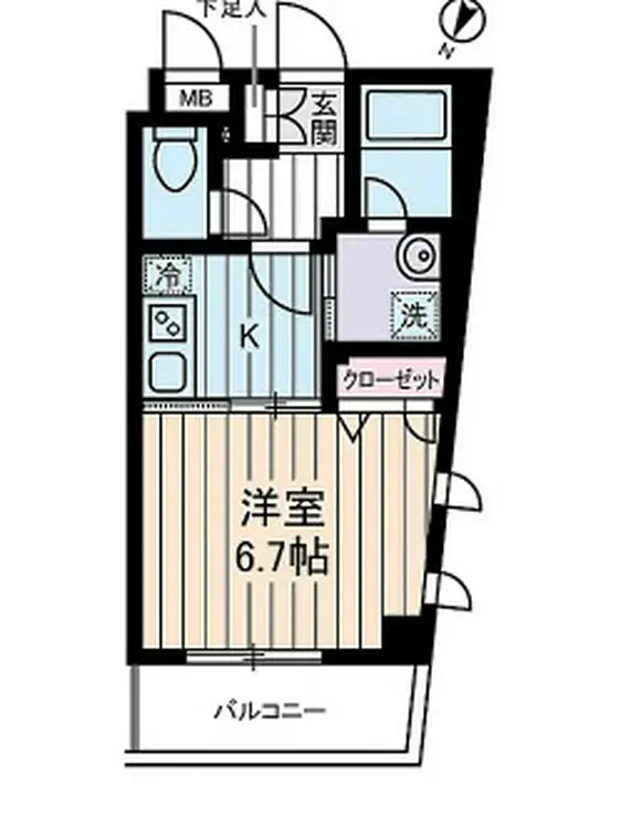 クオーレ西新宿 2階階 間取り