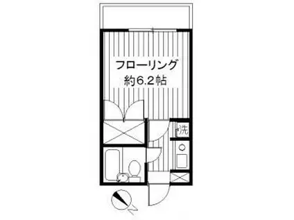 メゾンモリタ(ワンルーム/1階)の間取り写真