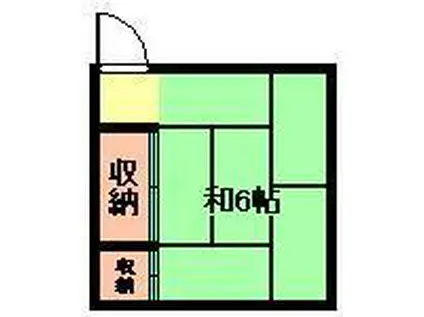 山田荘(ワンルーム/1階)の間取り写真