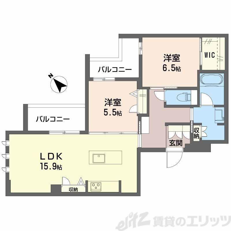オルキデア クオーレ(2LDK/3階)の間取り写真