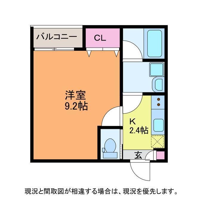 BUENA関屋堀割(1K/1階)の間取り写真