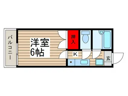 コーポ・スターライト(1K/2階)の間取り写真