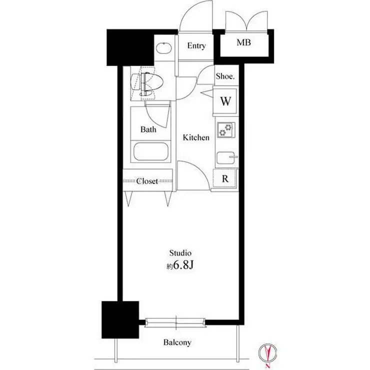 パレステュディオ御茶ノ水駿河台参番館 2階階 間取り