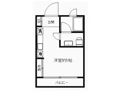 グリーンテラス経堂(1K/1階)の間取り写真