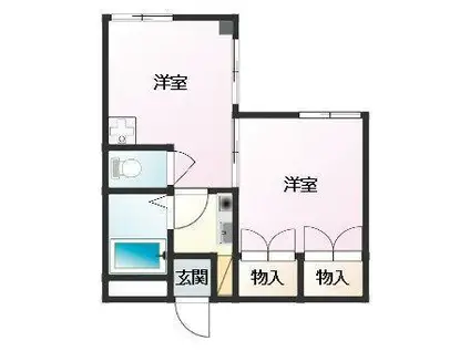 サンパルコ(2K/6階)の間取り写真