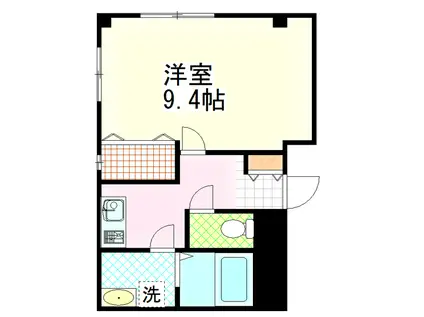 アップル ヒルズ(1K/6階)の間取り写真