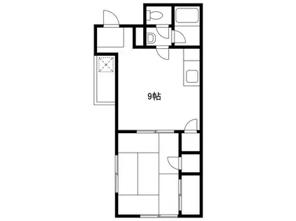 第二富田ビル(1LDK/3階)の間取り写真